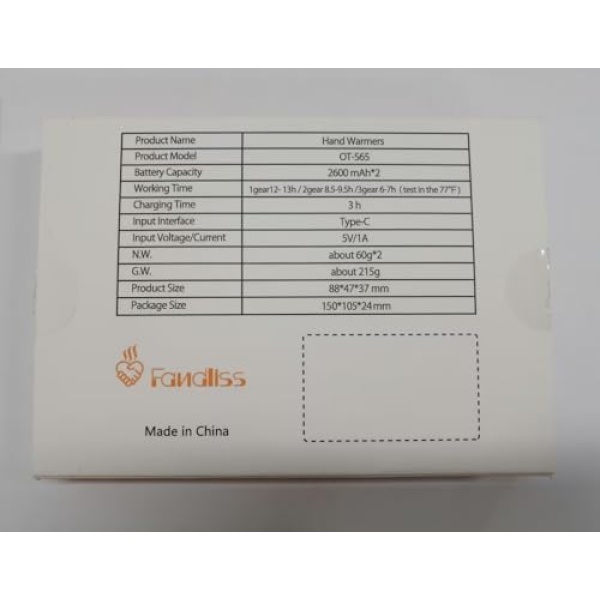 2Pack Hand Warmers Rechargeable 5200mAh 2023 Upgraded, FANDLISS Electric - Image 11