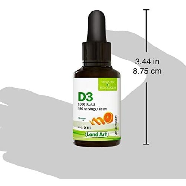 Certified Organic Vitamin D3 Drops - 490 servings - 1000 IU per drop - Image 7