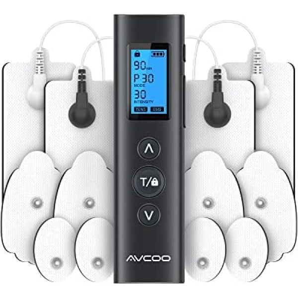 30 Modes TENS EMS Unit Compact Muscle Stimulator for Pain Relief