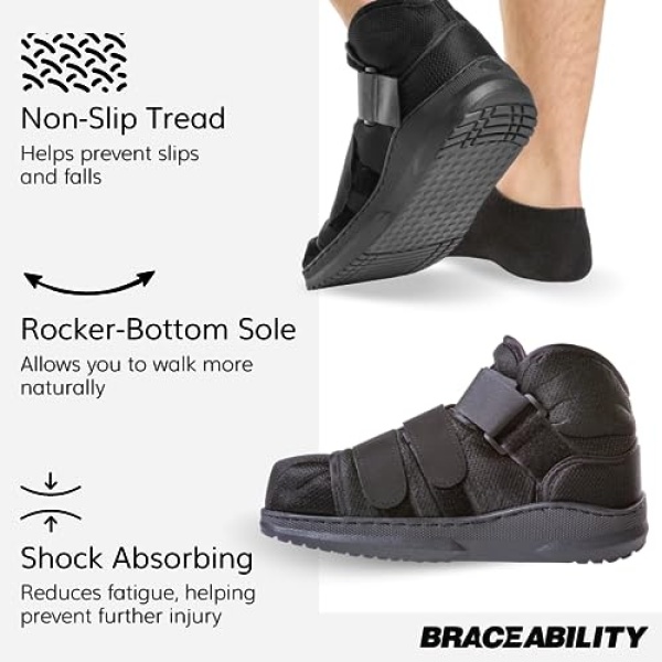 BraceAbility Closed Toe Medical Walking Shoe - Lightweight Broken Toe Cast Boot - Image 3