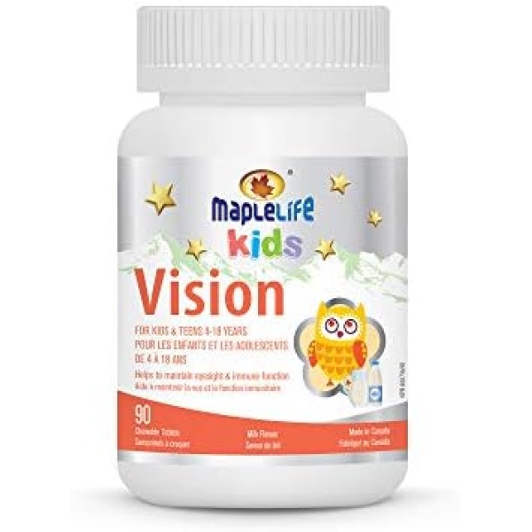 MapleLife Vision Chewables for Kids and Adolescents, Milk Flavour