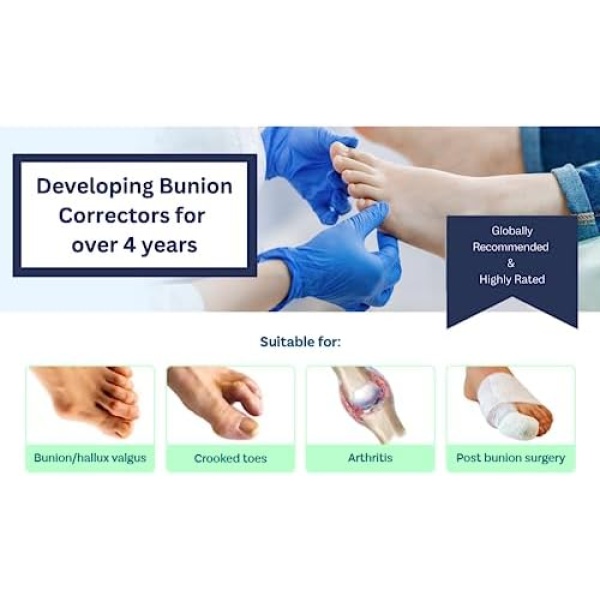 Caretras Bunion Corrector, Orthopedic Bunion Splint, Big Toe Separator Pain - Image 4