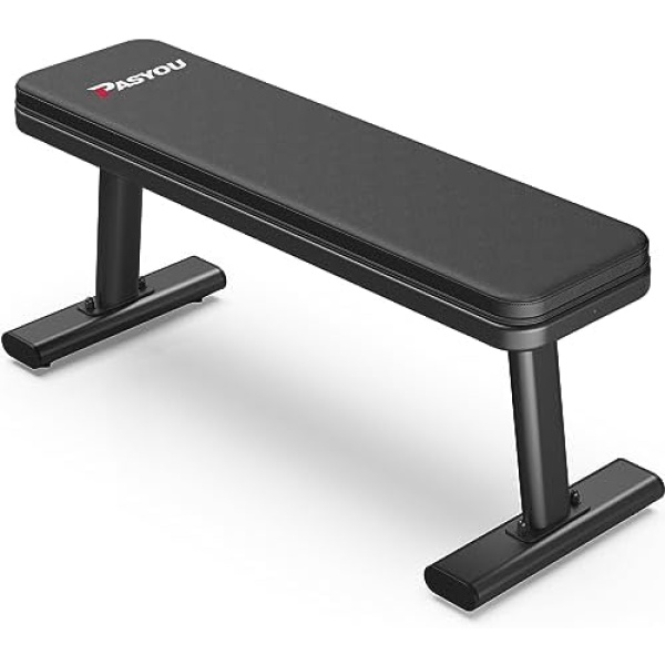 PASYOU Flat Weight Bench,Flat Workout Bench Press with Max Load 1450LBS/660KG