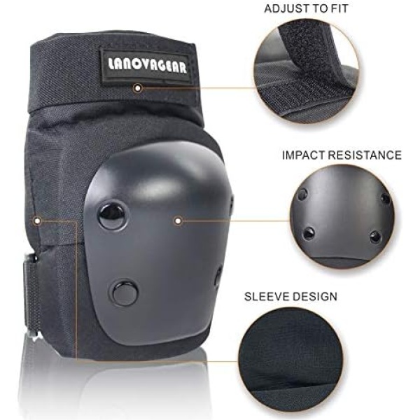 Kids Knee Elbow Pads with Wrist Guard Adjustable Protective Gear Set - Image 3