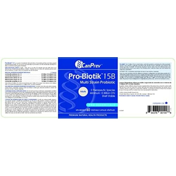 CanPrev Pro-Biotik 15B | 60 V-Caps I Helps Restore Natural Gut Flora - Image 6