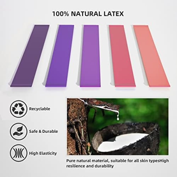 AITUSI Resistance Bands, Exercise Workout Loop Bands for Legs Arms, 5 Set of - Image 3