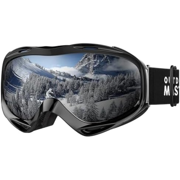 OutdoorMaster OTG Ski Goggles - Over Glasses Ski/Snowboard Goggles with anti-fog coated