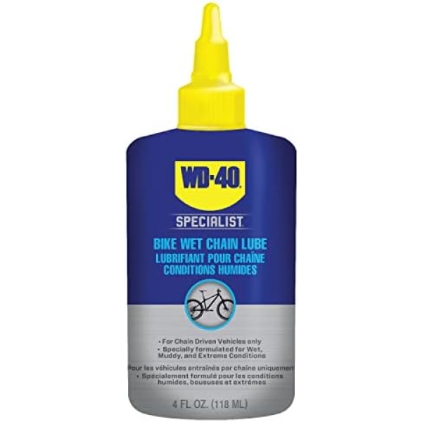 WD-40 Specialist Bike | Wet Chain Lubricant, 118ml | Formulated to Provide a Durable