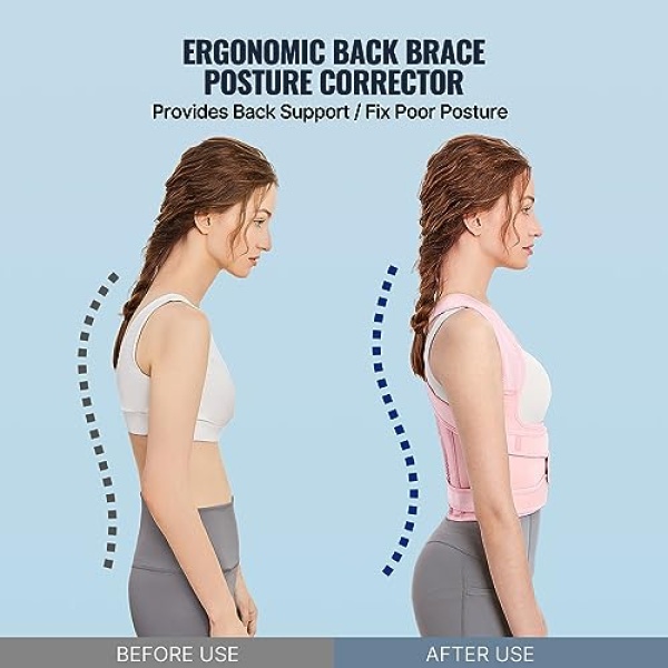 Fit Geno Back Brace Posture Corrector for Women: Shoulder Straightener - Image 4