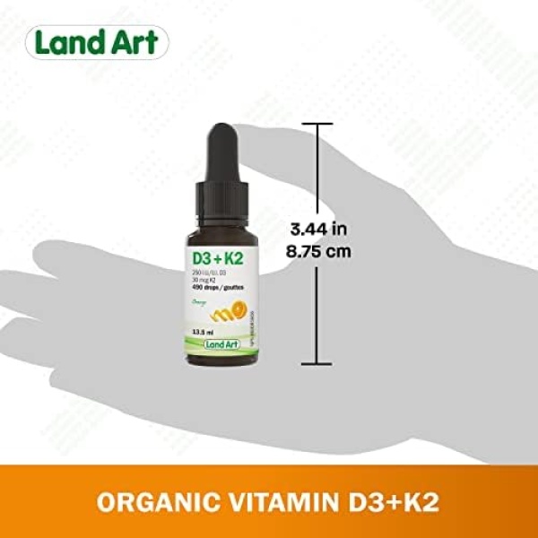 Certified Organic Vitamin D3 & K2 (MK7-Natto) - 490 Drops- Support Your Bones - Image 6