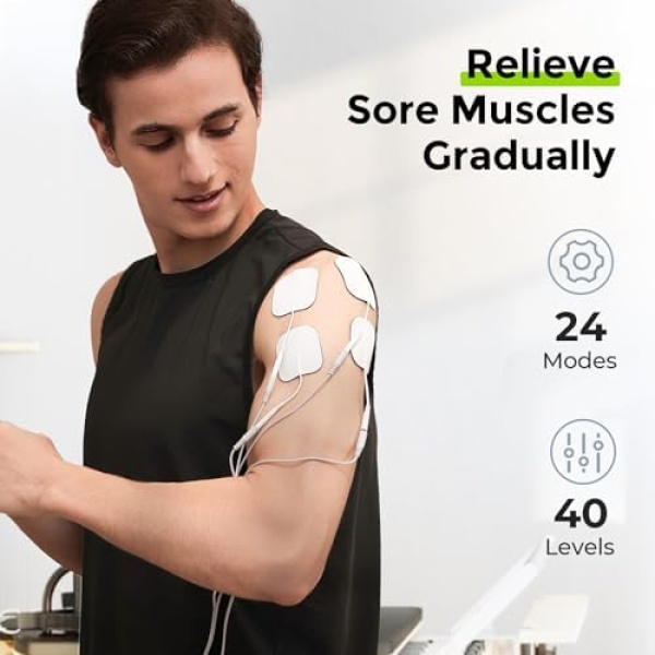 AUVON 3-in-1 TENS Unit Muscle Stimulator, EMS Massage Machine - Image 4