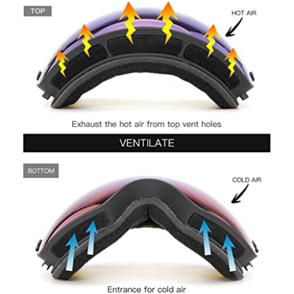 Juli OTG Ski Goggles- Over Glasses Winter Snow/Snowboard Goggles - Image 7