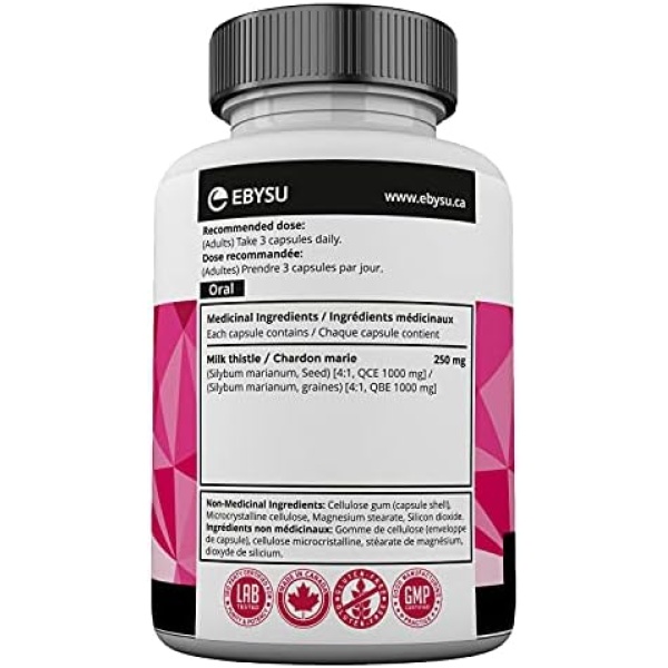 EBYSU Milk Thistle Capsules – Liver Support & Protectant – 4:1 Milk Thistle - Image 7