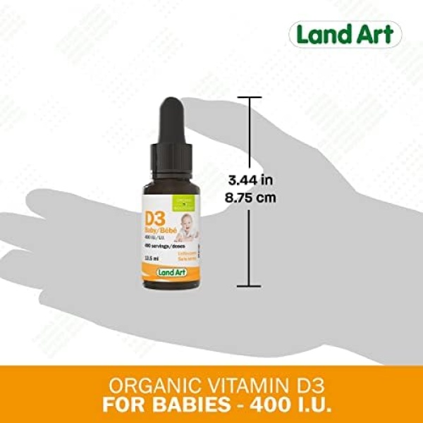 Certified Organic Vitamin D3 Drops - For Baby - 400 IU per drop - Image 7