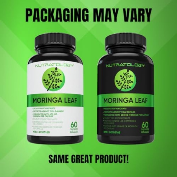 1200MG Organic Moringa Leaf Capsules -Provides Powerful Antioxidants - Image 2