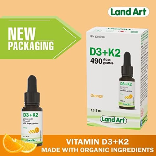 Certified Organic Vitamin D3 & K2 (MK7-Natto) - 490 Drops- Support Your Bones - Image 7