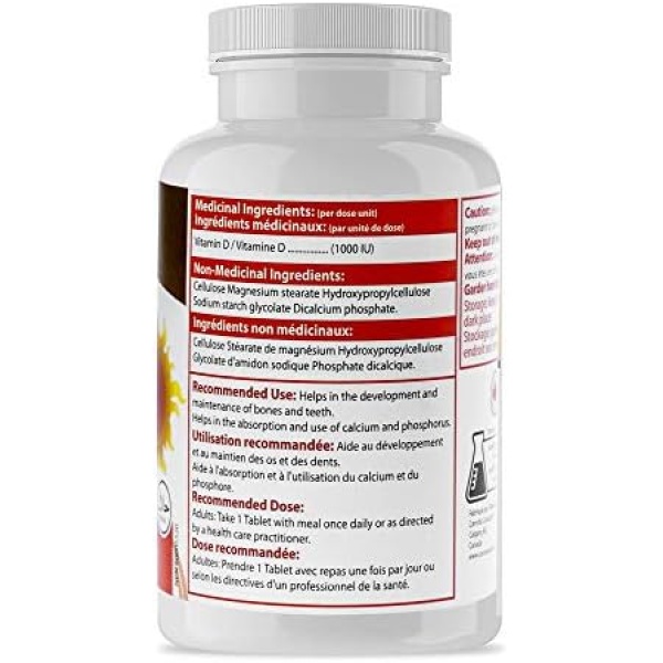 Canvita Halal Vitamin D 1000IU For Adults Halal Vegiterian - Image 2