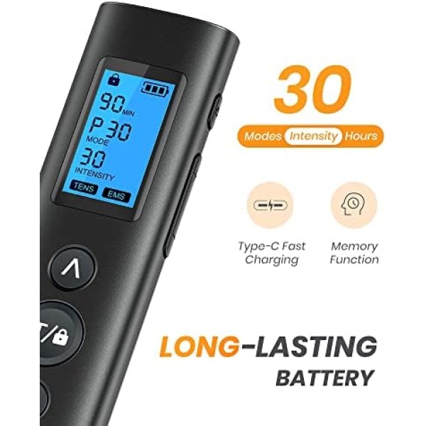 30 Modes TENS EMS Unit Compact Muscle Stimulator for Pain Relief - Image 4