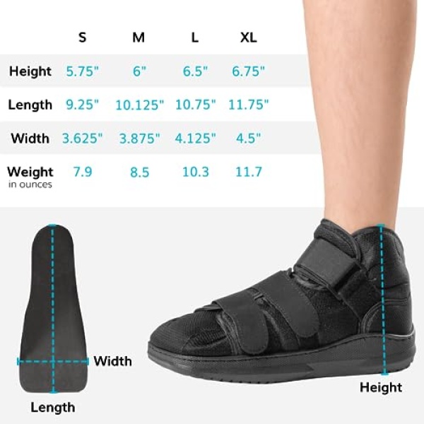 BraceAbility Closed Toe Medical Walking Shoe - Lightweight Broken Toe Cast Boot - Image 6