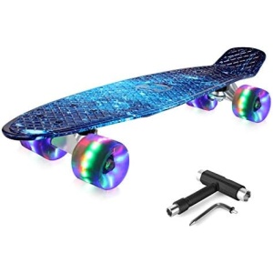 BELEEV Skateboard Complete Cruiser Mini Skateboard for Kids Teens Adults & Beginners