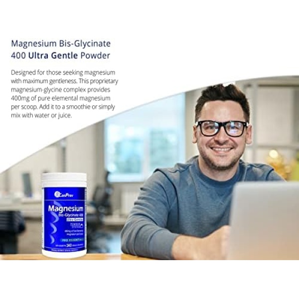 CanPrev Magnesium Bisglycinate | 400mg Powder | Ultra Gentle Chelated Complex - Image 3