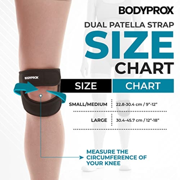 Bodyprox Patellar Tendon Support Strap (Large), Knee Pain Relief Adjustable - Image 2