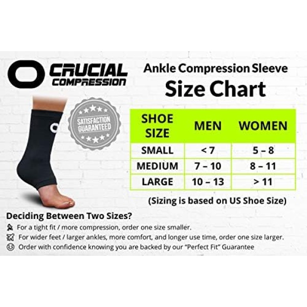 Ankle Brace Compression Support Sleeve (1 Pair) - BEST Ankle Compression Socks - Image 2