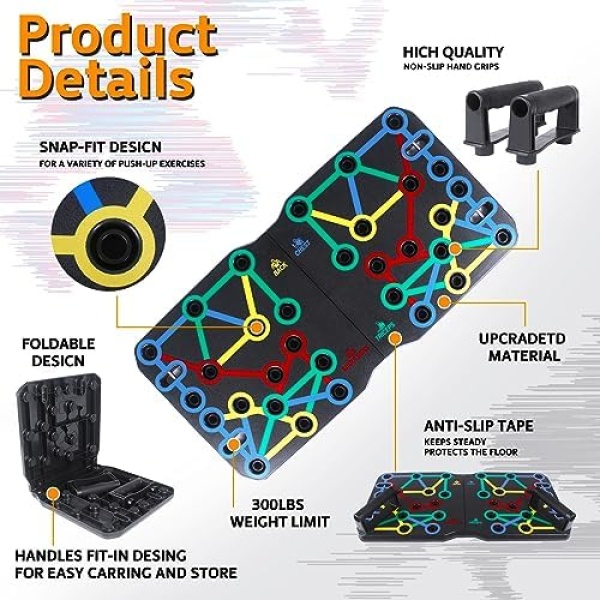 AERLANG Push Up Board-Large PushUps Portable Multi-Function Foldable Push Up - Image 4