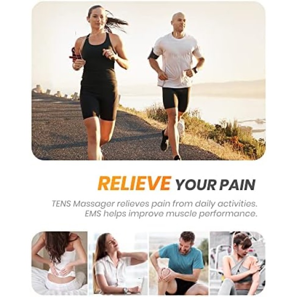 30 Modes TENS EMS Unit Compact Muscle Stimulator for Pain Relief - Image 2