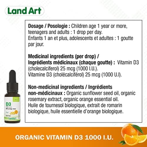 Certified Organic Vitamin D3 Drops - 490 servings - 1000 IU per drop - Image 5