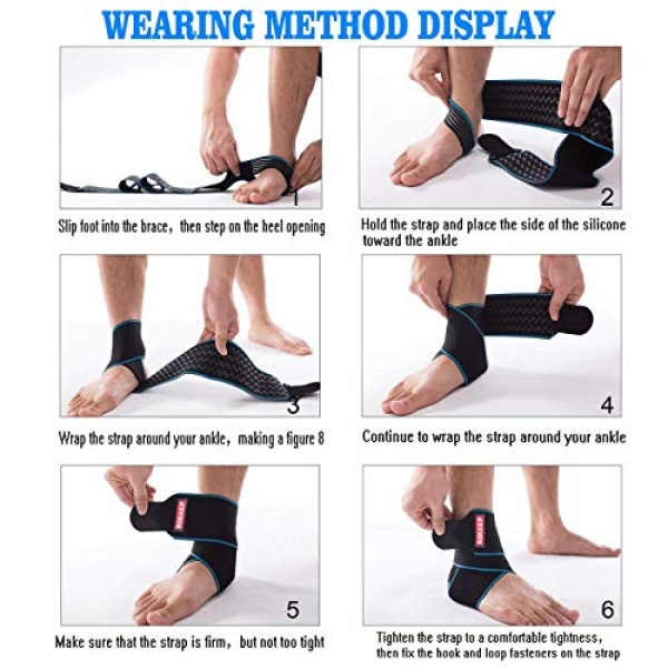 Ankle Support,Adjustable Ankle Brace Breathable Nylon Material Super Elastic - Image 5