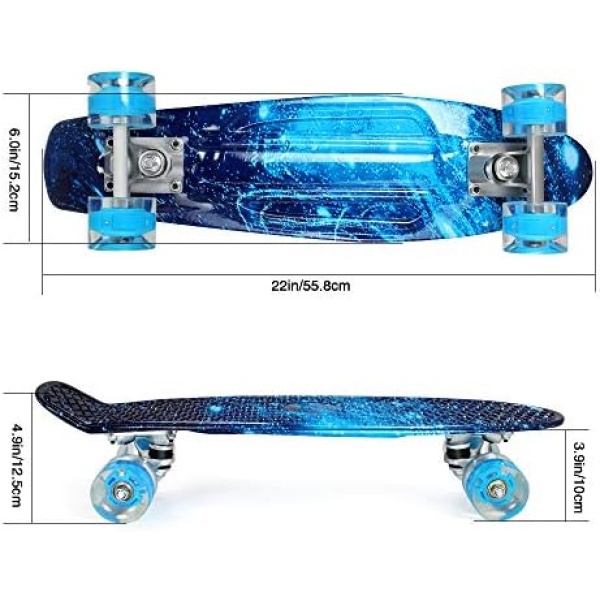 BELEEV Skateboard Complete Cruiser Mini Skateboard for Kids Teens Adults & Beginners - Image 5