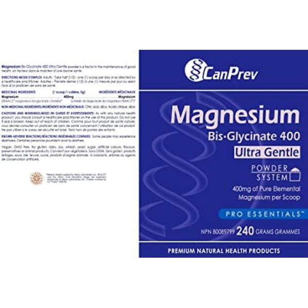 CanPrev Magnesium Bisglycinate | 400mg Powder | Ultra Gentle Chelated Complex - Image 2