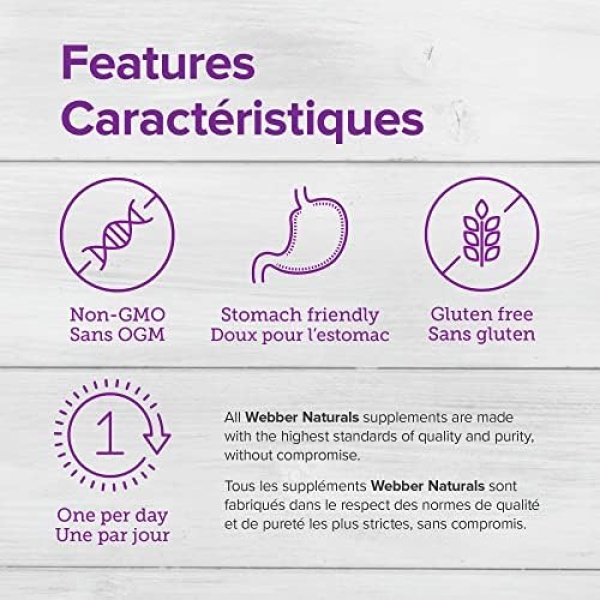 Webber Naturals Vitamin C Stomach Friendly 1000 mg, 120 Capsules, For Bones - Image 3