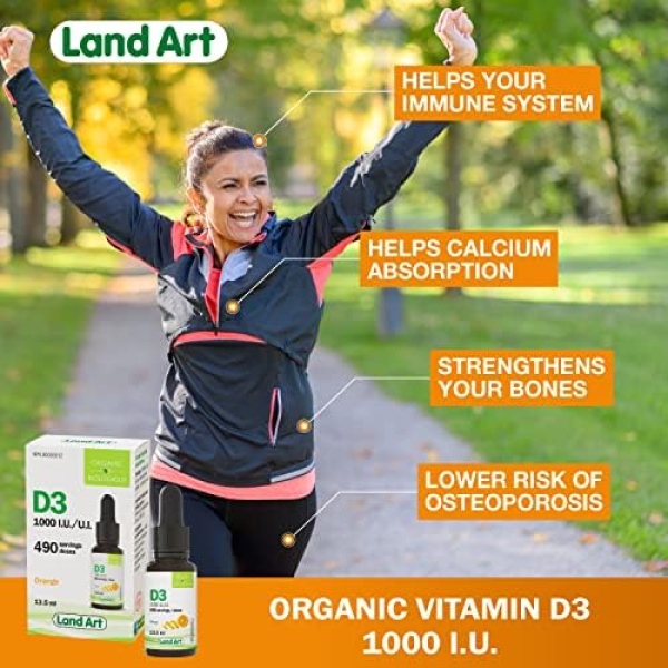 Certified Organic Vitamin D3 Drops - 490 servings - 1000 IU per drop - Image 2