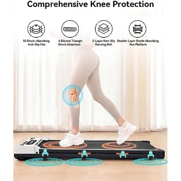 AIRHOT Walking Pad, 2 in 1 Under Desk Treadmill of Compact Space, 2.5HP Quiet - Image 4