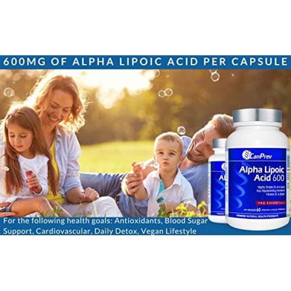 CanPrev Alpha Lipoic Acid 600 | 60 v-caps l With Key Replenishing Nutrients B1 - Image 5