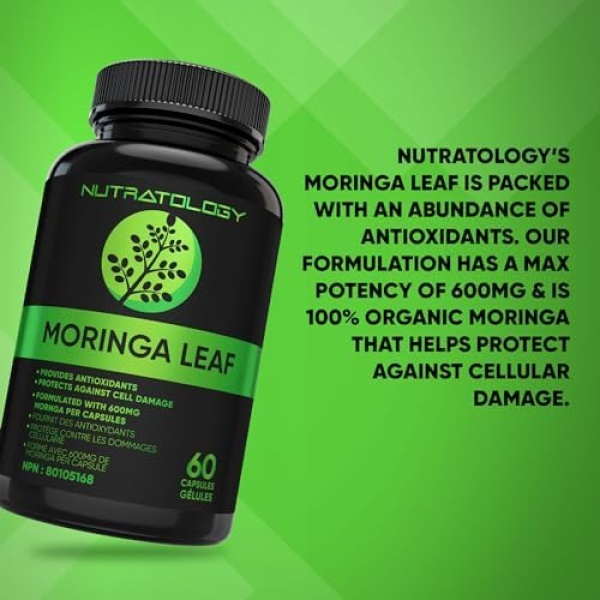 1200MG Organic Moringa Leaf Capsules -Provides Powerful Antioxidants - Image 9