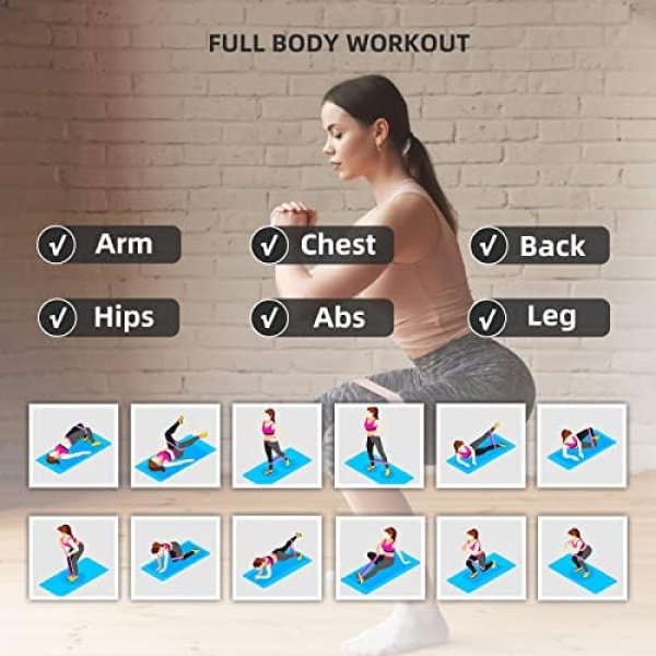AITUSI Resistance Bands, Exercise Workout Loop Bands for Legs Arms, 5 Set of - Image 5