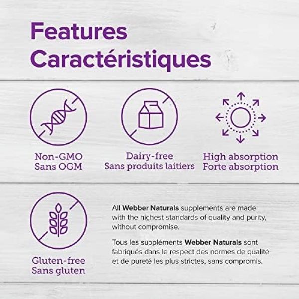 Webber Naturals Magnesium Citrate 150 mg, 240 Capsules, High Absorption Mineral - Image 3