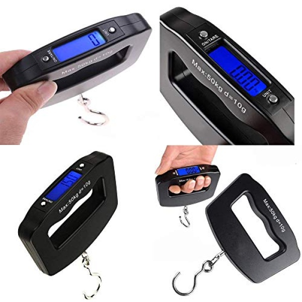 Briskyloom LCD Display Portable Bag Scales Hanging Hook Scale for Fishing Travel - Image 5