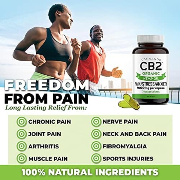 CB2 HEMP OIL CAPSULES [ORGANIC] - Extra Strength Hemp Oil for Pain Relief - Image 3