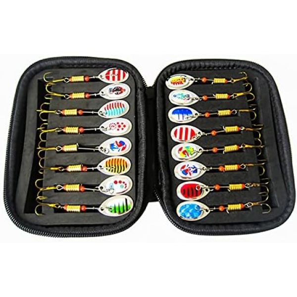 16 Pcs Fishing Lures Spinner Baits, Hard Metal Spinner Baits for Bass Trout Salmon - Image 5