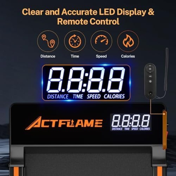 ACTFLAME Walking Pad Treadmill with Incline, Under Desk Treadmills, Portable - Image 4