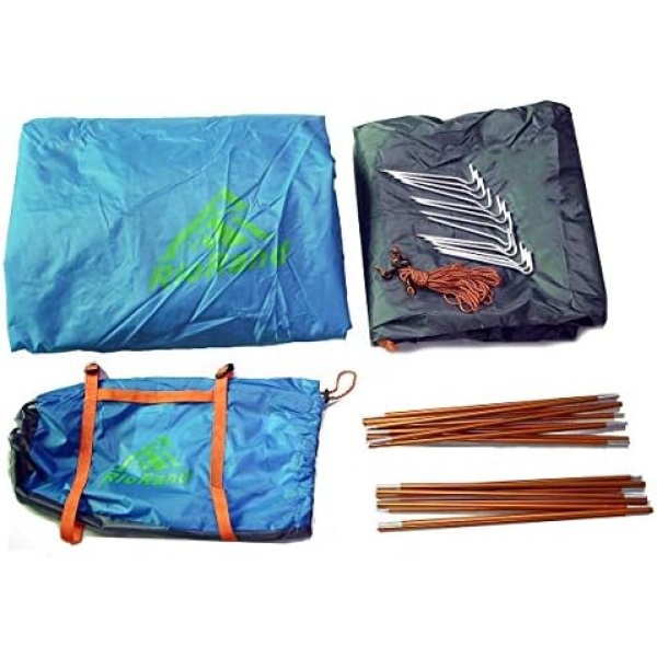 RioRand Double Layer 2 Person 4 Season Aluminum Rod Outdoor Camping Tent Topwind 2 Plus - Image 6