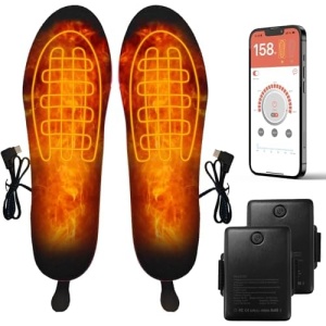 5000mAh Heated Insoles, Rechargeable Foot Warmer with APP Control