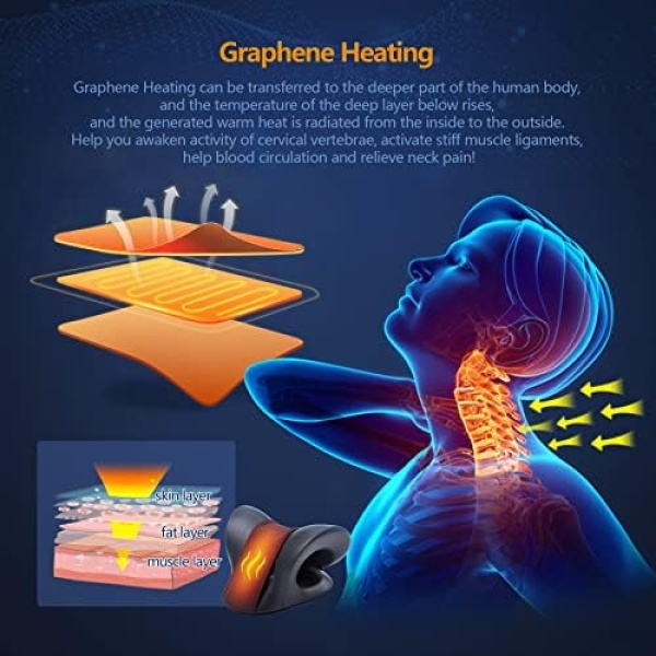 Cozyhealth Neck Stretcher for Neck Pain Relief, Heated Cervical Traction Device - Image 4