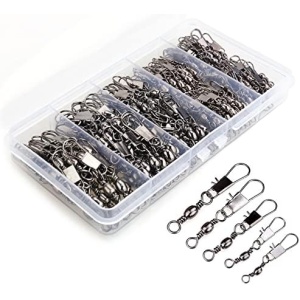 200PCS Barrel Snap Swivel Fishing Accessories, Premium Fishing Gear Equipment