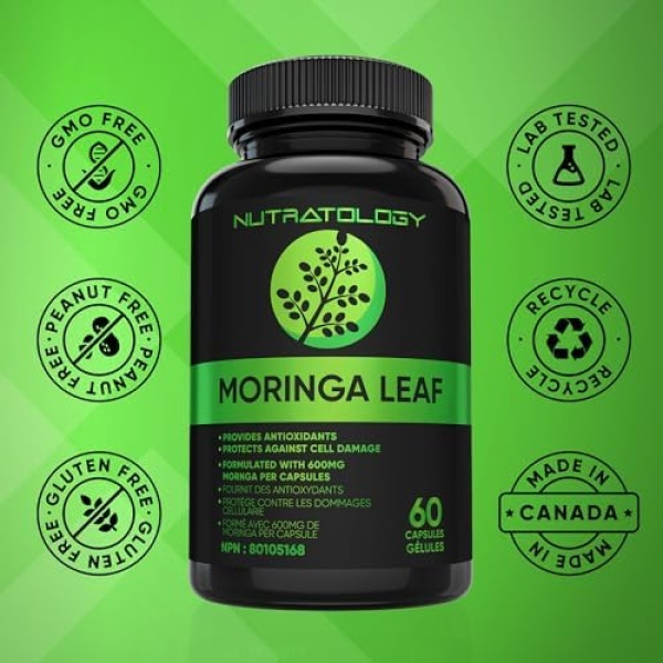1200MG Organic Moringa Leaf Capsules -Provides Powerful Antioxidants - Image 7