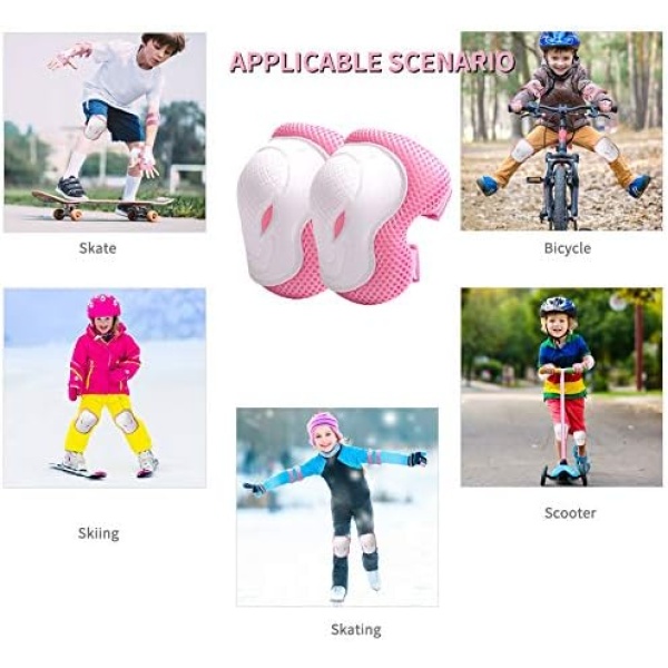 Elbow Pads and Knee Pads for Kids, Wiletasz Kids Protective Gear Elbow Pads - Image 4